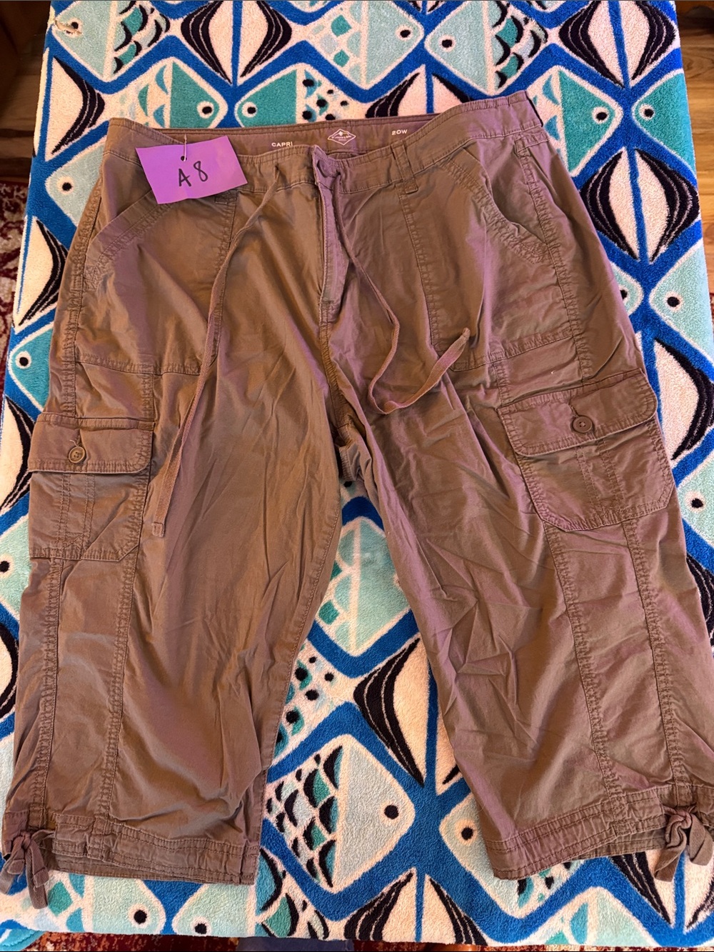 St. John's Bay gray Cargo Capris